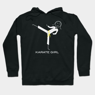 Funny Womens Yellow Belt Karate Hoodie